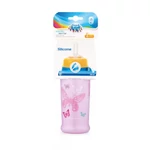 Kép 2/2 - Canpol babies Cseppmentes itatópohár, szilikon szívószállal, 350 ml, BUTTERFLY - rózsaszín