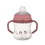 Kép 1/4 - Canpol babies Itatópohár szilikonos ivócsőrrel, FirstCup, 150 ml, Bonjour Paris - rózsaszín