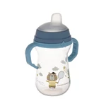 Kép 3/6 - Canpol babies Itatópohár szilikonos ivócsőrrel, FirstCup, 250 ml, Bonjour Paris - kék