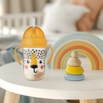 Kép 3/6 - Canpol babies Súlyozott szívószálas itatópohár, 270ml, BabiesBoo, gepárd