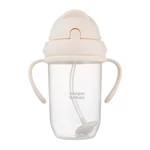 Kép 1/4 - Canpol babies Súlyozott szívószálas itatópohár, 270ml, krémszín