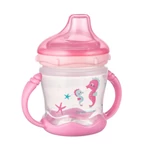 Kép 2/5 - Canpol babies Cseppmentes itatópohár szilikon kifolyóval, 180 ml, LOVE&SEA, rózsaszín