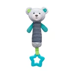 Kép 1/2 - Canpol babies Puha sípoló játék rágókával, 0+, BEARS - szürke