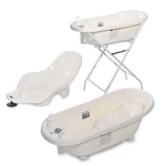 Kép 1/4 - Lorelli kád leeresztő dugóval, babatartóval 88 cm + kádállvány - White