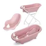 Kép 1/4 - Lorelli kád leeresztő dugóval, babatartóval 88 cm + kádállvány - Nordic Pink