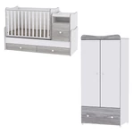Kép 1/3 - Lorelli Trend PLUS kombi ágy 70x165 + Exclusive szekrény - White & Artwood