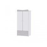 Kép 4/4 - Lorelli Trend PLUS kombi ágy 70x165 + Cupboard pelenkázó komód + Exclusive szekrény - White & L