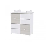 Kép 3/3 - Lorelli Dream kiságy 60x120 + Cupboard pelenkázó komód - White & Light Oak