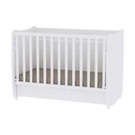Kép 2/4 - Lorelli Dream kiságy 70x140 + Cupboard pelenkázó komód + Exclusive szekrény - White