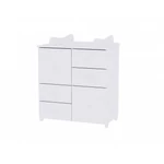 Kép 3/4 - Lorelli Dream kiságy 70x140 + Cupboard pelenkázó komód + Exclusive szekrény - White