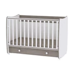 Kép 2/4 - Lorelli Dream kiságy 70x140 + Cupboard pelenkázó komód + Exclusive szekrény - White & Coffee