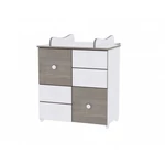 Kép 3/4 - Lorelli Dream kiságy 70x140 + Cupboard pelenkázó komód + Exclusive szekrény - White & Coffee