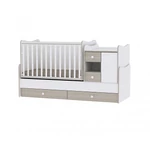 Kép 2/3 - Lorelli MiniMax kombi ágy 72x190 + Exclusive szekrény - White & Amber 