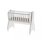 Kép 2/3 - Lorelli First Dreams ringatható bölcső 105x55 + Cupboard pelenkázó komód - White & Coffee