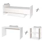 Kép 6/6 - Lorelli Multi kombi ágy + ágyneműtartó - White / Amber