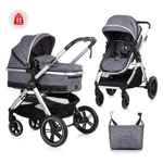 Kép 1/10 - Chipolino Aspen 3az1ben multifunkciós babakocsi - Graphite