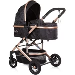 Kép 2/7 - Chipolino Estelle babakocsi mózessé alakítható sport résszel + autóshordozó 0-13kg - Ebony