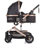 Kép 4/7 - Chipolino Estelle babakocsi mózessé alakítható sport résszel + autóshordozó 0-13kg - Ebony