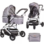 Kép 1/10 - Chipolino Estelle babakocsi mózessé alakítható sport résszel + autóshordozó 0-13kg - Glacier