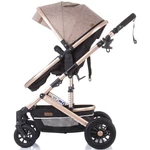 Kép 5/9 - Chipolino Estelle babakocsi mózessé alakítható sport résszel + autóshordozó 0-13kg - Sand