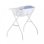 Kép 1/7 - Chipolino Vela kád babatartóval és leeresztő dugóval 87cm + kádállvány - Blue