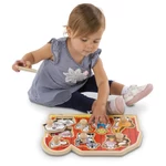 Kép 3/3 - Melissa & Doug Fa készségfejlestő játék, Puzzle fogantyúval Farm