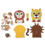 Kép 3/3 - Melissa & Doug kreatív játék kezdőknek, hurkold! - vadállatka bábok