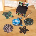 Kép 3/3 - Melissa & Doug Kreatív játék, Képkarc, Mini, óceán
