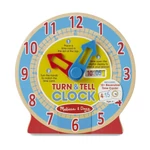 Kép 2/3 - Melissa & Doug fa készségfejlesztő játék, forgasd és olvasd, óratanuló