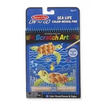 Kép 1/2 - Melissa & Doug Kreatív játék, Képkarc füzet, tengeri élet