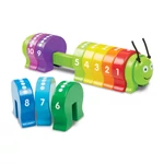 Kép 1/3 - Melissa & Doug Fa készségfejlestő játék, színes számtanuló hernyó