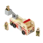 Kép 3/3 - Melissa & Doug Fa jármű, létrás tűzoltóautó