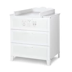 Kép 3/6 - Klups Marsell kiságy 60x120 + komód - fehér