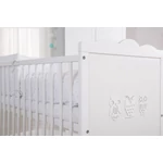 Kép 4/6 - Klups Marsell kiságy 60x120 + komód - fehér