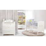 Kép 6/6 - Klups Marsell kiságy 60x120 + komód - fehér