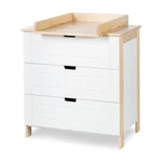 Kép 3/7 - Klups Iwo kiságy ágyneműtartóval 60x120 + komód - fehér&fenyő