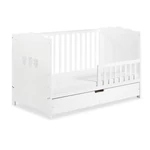 Kép 7/10 - Klups Marsell kiságy leesésgátlóval és ágyneműtartóval 70x140 + nyitott állószekrény - fe