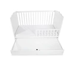 Kép 8/10 - Klups Marsell kiságy leesésgátlóval és ágyneműtartóval 70x140 + nyitott állószekrény - fe