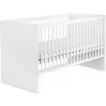 Kép 2/10 - Little Sky Dalia kiságy 70x140 - fehér + komód + nyitott állószekrény + 2 ajtós 3 fiókos sze