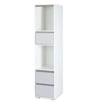 Kép 4/10 - Little Sky Dalia kiságy 70x140 - fehér + komód + nyitott állószekrény + 2 ajtós 3 fiókos sze