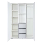 Kép 9/10 - Little Sky Dalia kiságy 70x140 - fehér + komód + nyitott állószekrény + 2 ajtós 3 fiókos sze