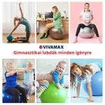 Kép 2/3 - VivaFit Gimnasztikai labda 65 cm - zöld