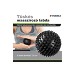 Kép 4/4 - VivaFit Tüskés masszírozó labda 7,5 cm - fekete