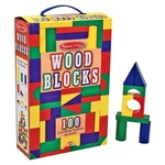 Kép 1/2 - Melissa & Doug Fa építőjáték, Építőkocka 100 db