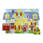 Kép 3/3 - Melissa & Doug Hangos puzzle, A ház körül