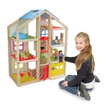 Kép 1/3 - Melissa & Doug Emeletes fa babaház lifttel