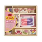Kép 1/3 - Melissa & Doug Fa nyomda készlet ceruzákkal, barátság