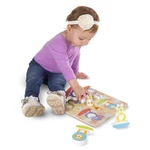 Kép 3/3 - Melissa & Doug Fa készségfejlesztő játék, Óriás puzzle, hintázó vadállatok