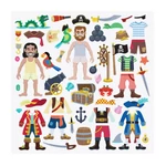 Kép 2/3 - Melissa & Doug, kreatív játék, pufi matrica készlet, kalózok