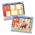Kép 3/3 - Melissa & Doug Kreatív játék, Újrahasználható matrica készlet, város